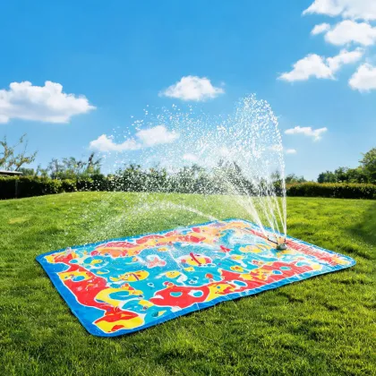 Backyard splash play mat